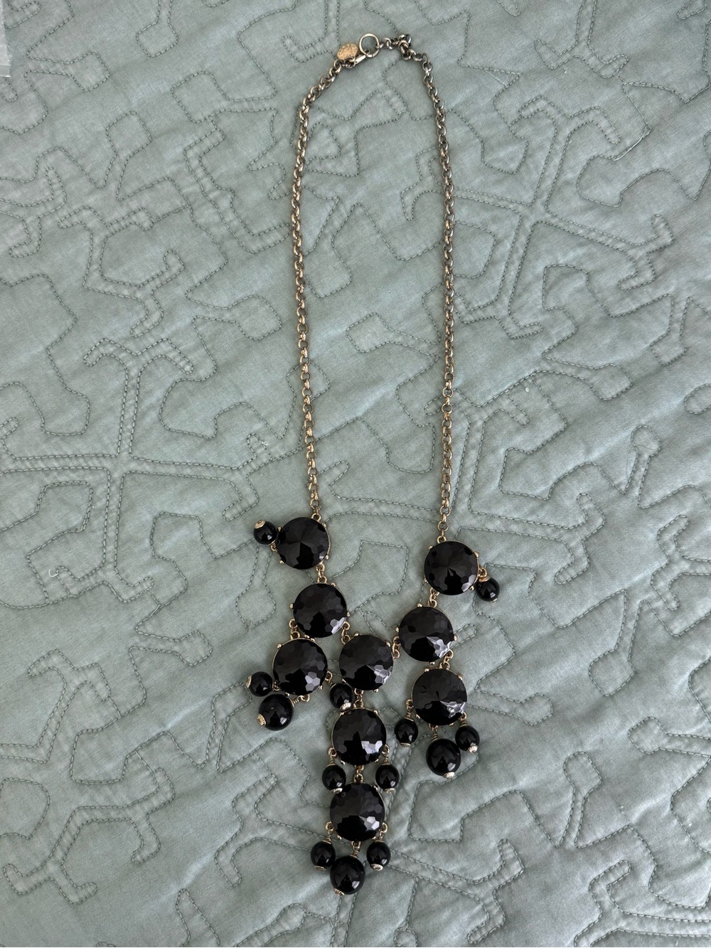 J. Crew Black Bubble Statement Necklace